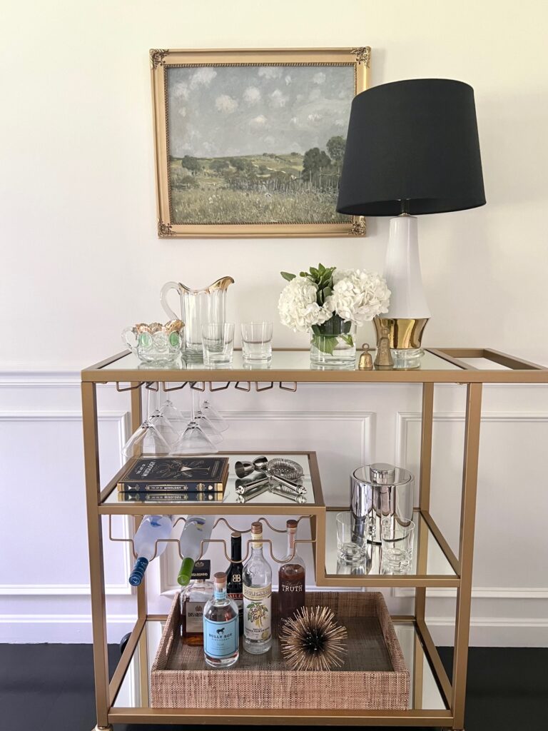 Interiors by Karyn Heard Dining Room bar cart