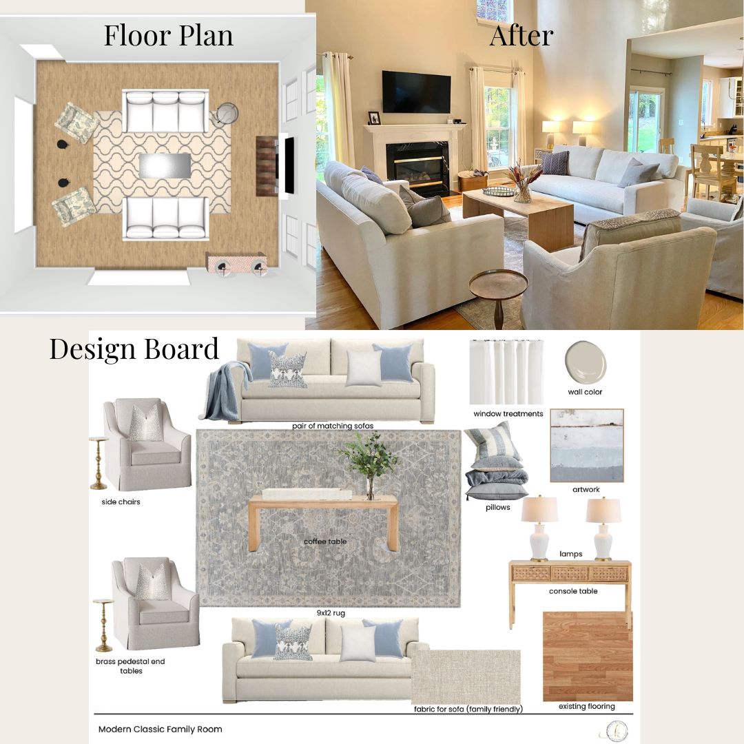 Modern Classic Living Room e-design