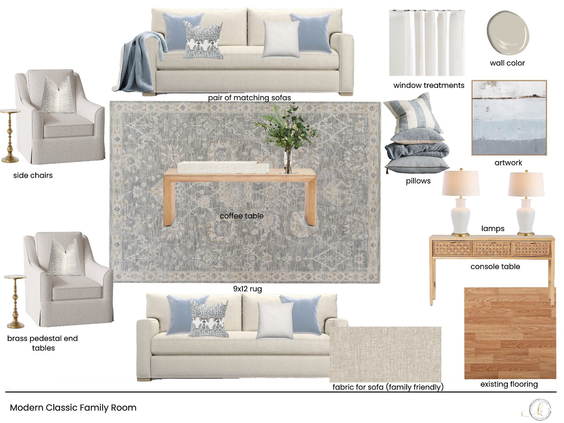 Karyn Heard Modern Classic Family Room