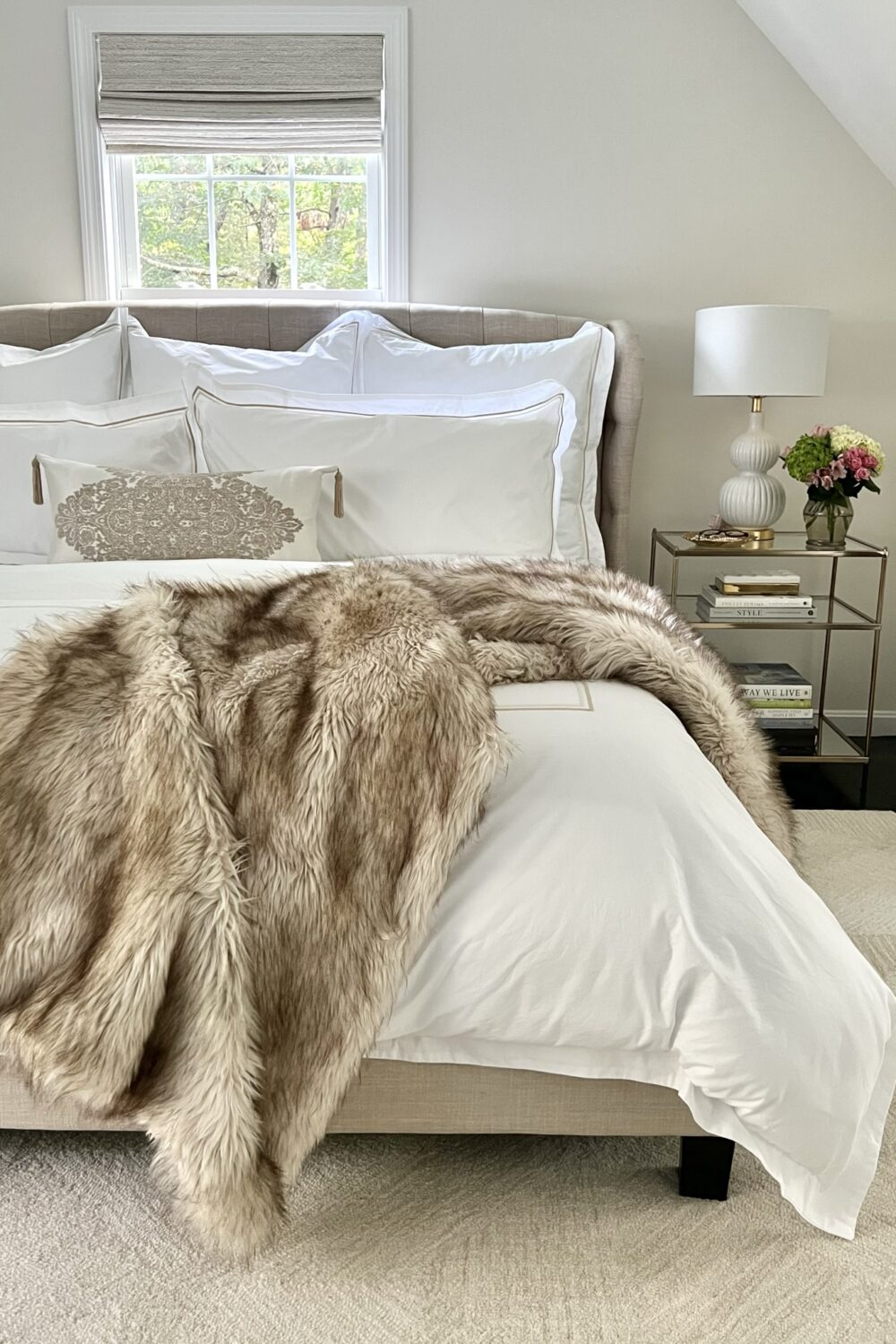 Interiors by Karyn Heard neutral bed 1