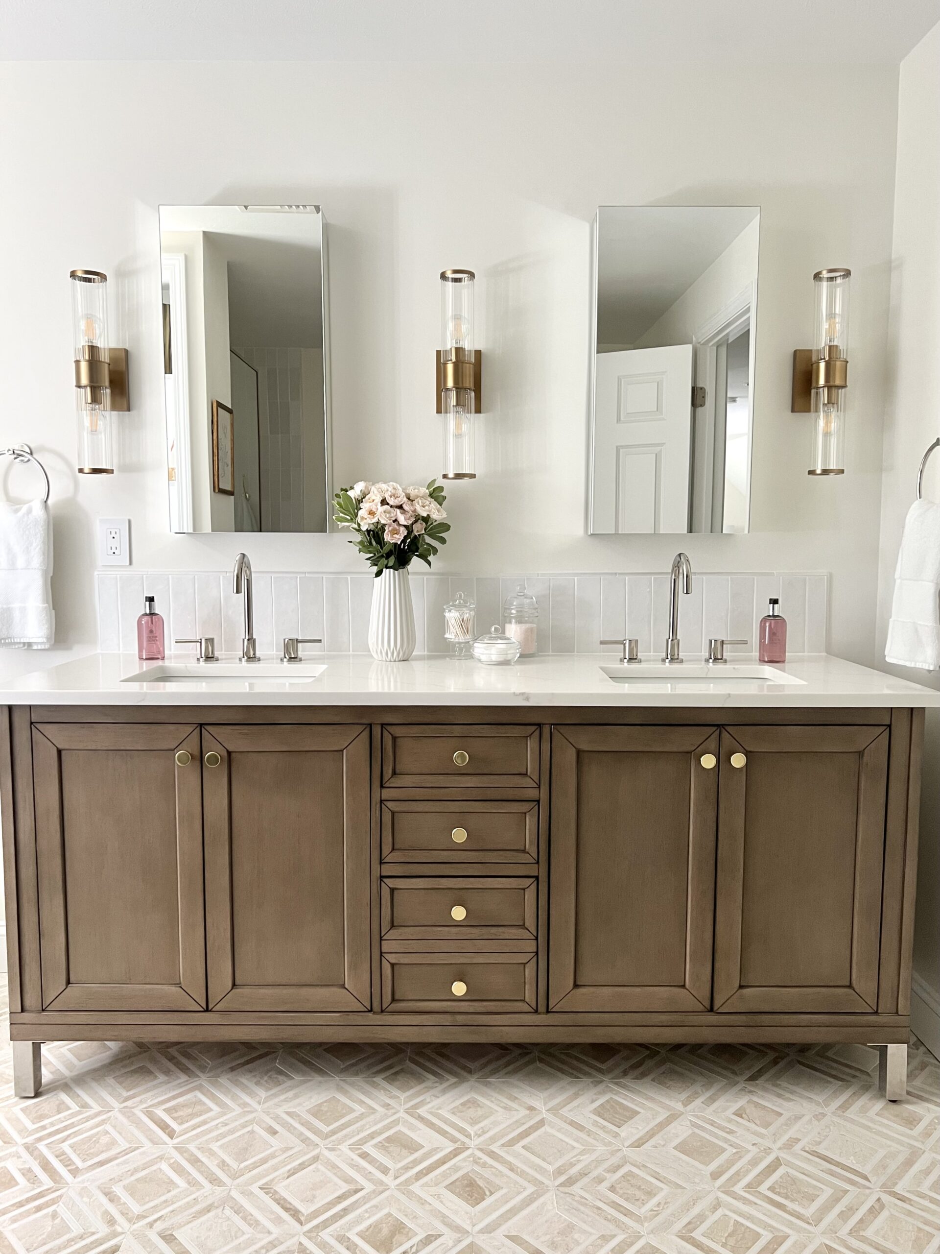 Interiors by Karyn Heard Modern Elegant Bath Vanity 2